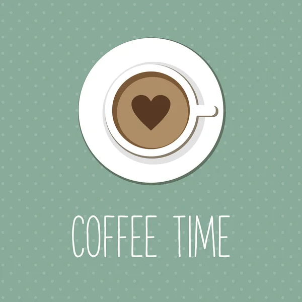 Tarjeta Vintage, taza de café — Vector de stock