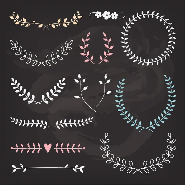 Wedding wreaths and laurels — Stock Vector