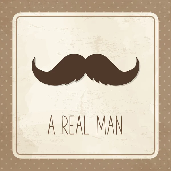 Carte pour homme, moustache — Image vectorielle