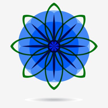 vektör Eko simgesi, çiçek tasarım öğesi