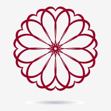 vektör Eko simgesi, çiçek tasarım öğesi