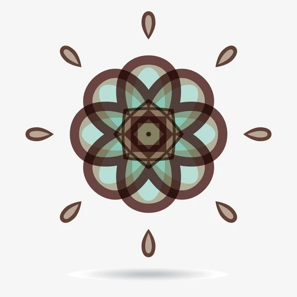 Vector eco icono, elemento de diseño de flores — Vector de stock