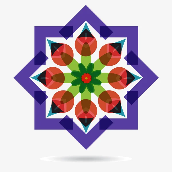Vector eco icono, elemento de diseño de flores — Vector de stock