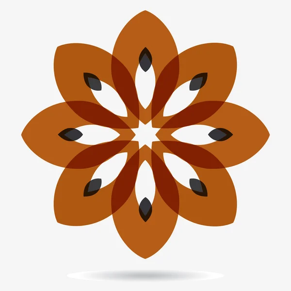 Vector eco icono, elemento de diseño de flores — Vector de stock