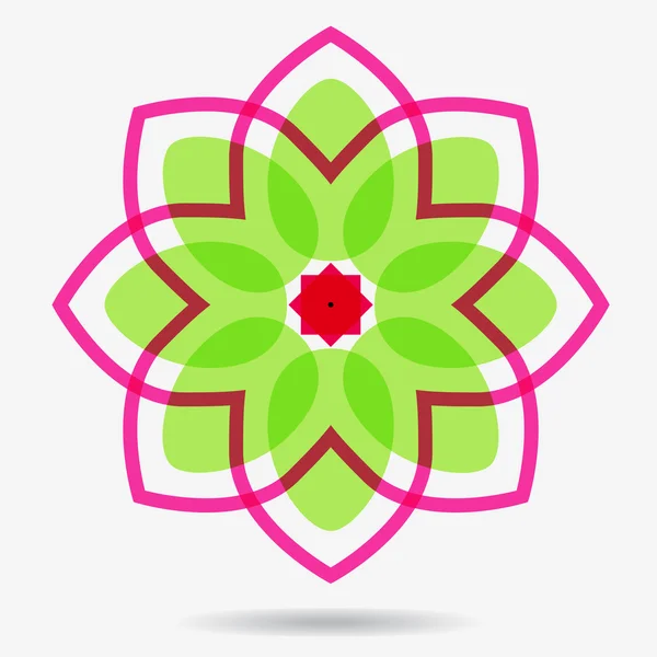 Vector eco icon, flower design element — Stock Vector