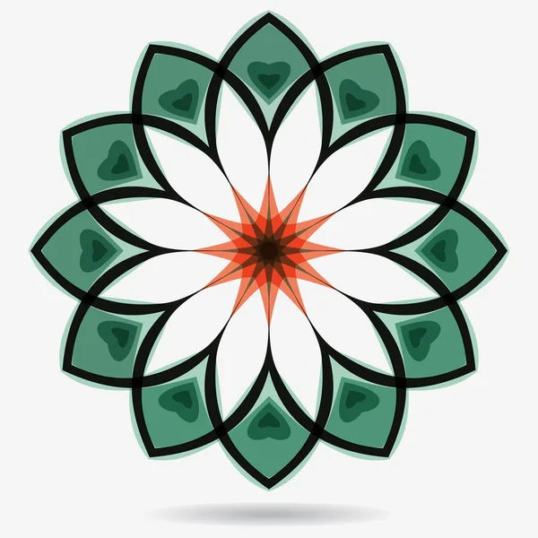 Vector eco icono, elemento de diseño de flores — Vector de stock