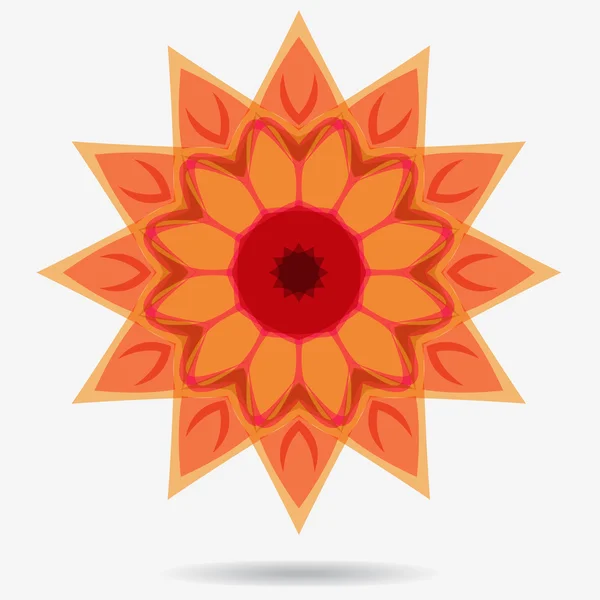 Vector eco icono, elemento de diseño de flores — Vector de stock