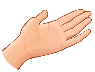 beyaz izole el açmak