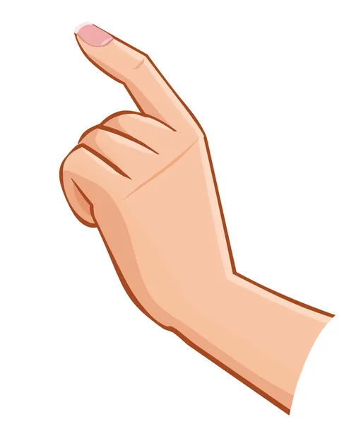 Beyaz arka plan üzerinde izole ekran dokunaklı el vektör