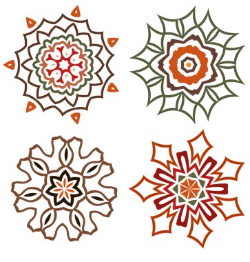 soyut renkli vektör çiçek simgeleri, logo tasarım 