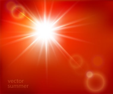 vektör sıcak güneş