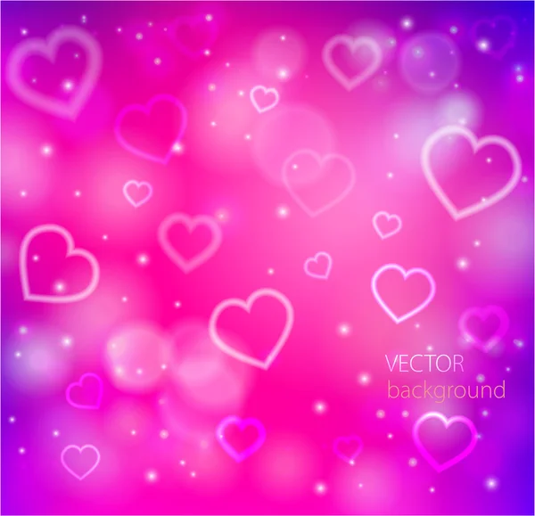 Abstract glow soft hearts — Stock Vector
