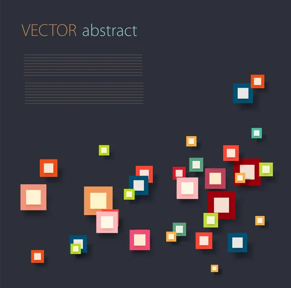 Achtergrond met gekleurde vierkanten — Stockvector