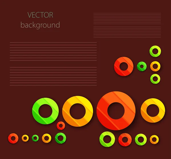 Design geométrico com círculos coloridos — Vetor de Stock