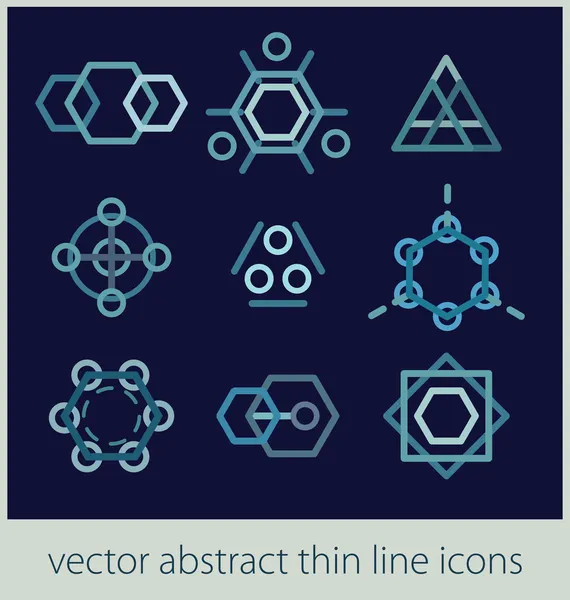 Dunne lijn pictogrammen ontwerpen stijl — Stockvector