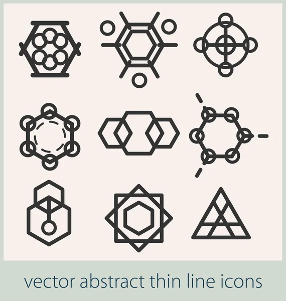 T dunne lijn pictogrammen ontwerpen stijl — Stockvector