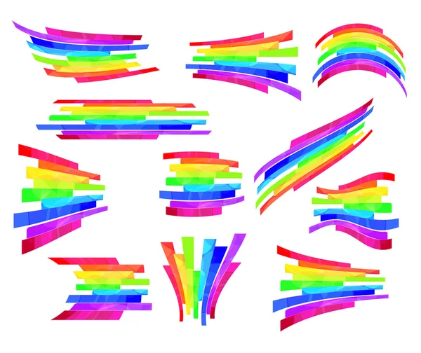 组的彩虹波浪线 — 图库矢量图片