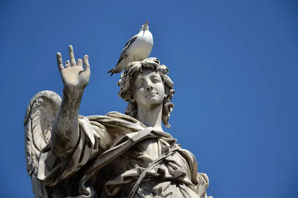Angel with the Nail from Ponte Sant Angelo in Rome, Italy — Stock Photo, Image