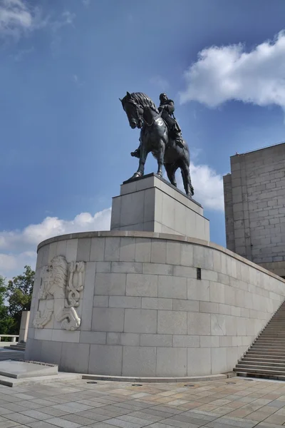 Equestrian statue in Prague — Stock Photo, Image