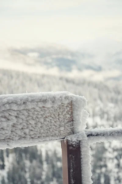 冷凍のバルコニーの柵 — ストック写真
