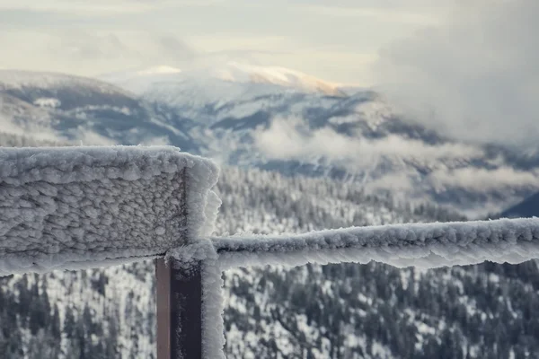 冷凍のバルコニーの柵 — ストック写真
