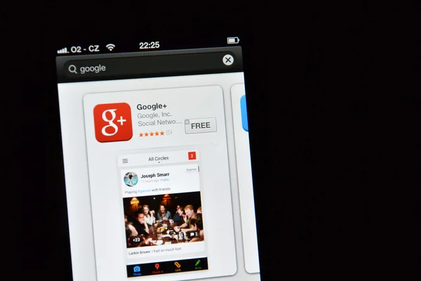 Google plus App — Stockfoto