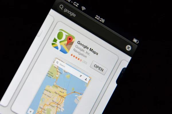 Google Maps App — Stock Photo, Image