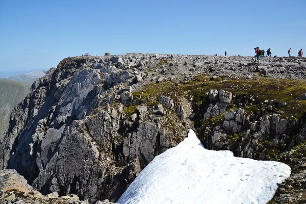 Саммит Бен-Невиса - самая высокая гора в Великобритании — стоковое фото