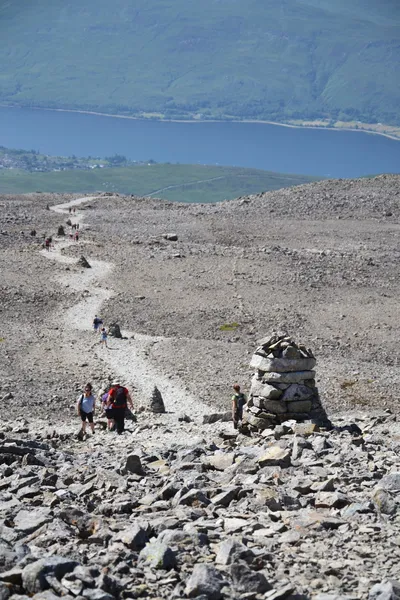 Path to Ben Nevis - the highest mountain in UK — Stock Photo, Image