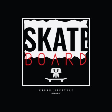 Harf grafiğinin vektör çizimi. SKATEBOARD, tişört, tişört, kapüşon vs. tasarlamak için mükemmel..