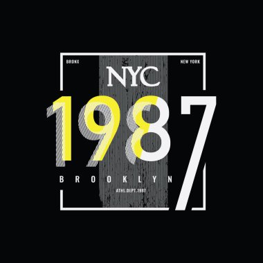 Harf grafiğinin vektör çizimi. New York Şehri, tişört, gömlek, kapüşon vs. tasarlamak için mükemmel..