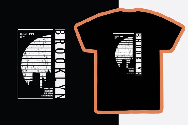 Vektorillustration Der Buchstabengrafik Brooklyn Perfekt Für Die Gestaltung Von Shirts — Stockvektor
