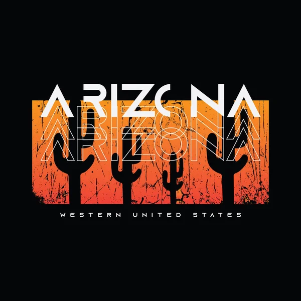 ARIZONA çizim tipografisi. Gömlek tasarımı için mükemmel.