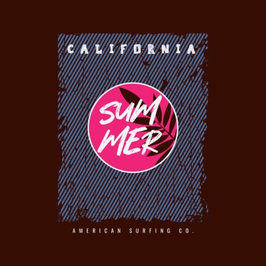 Harf grafiğinin vektör çizimi. Yaz, tişört, tişört, kapüşon vs. tasarlamak için mükemmel..