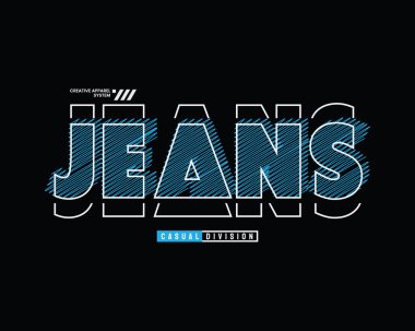 Harf grafiğinin vektör çizimi. Kot pantolon, tişört, kapüşon vs. tasarlamak için mükemmel..