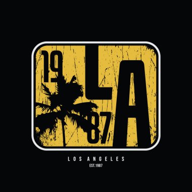 LOS ANGELES çizim tipografisi. Gömlek tasarımı için mükemmel.