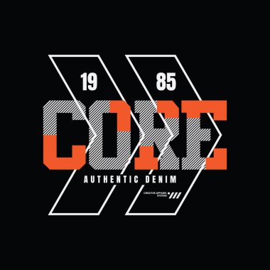 Temel tipografi vektör illüstrasyonu, tişört, kapüşon vs. tasarımı için mükemmel 