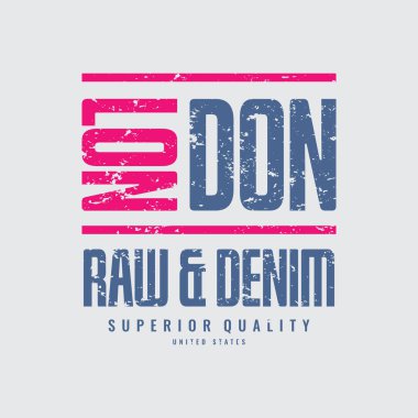 Londra, illüstrasyon tipografisi. Gömlek tasarımı için mükemmel.