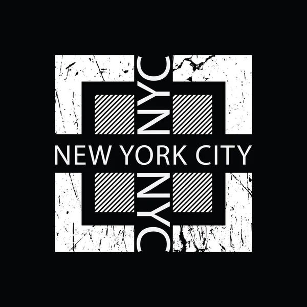 文字グラフィックのベクトルイラスト ニューヨーク市 完璧なデザインTシャツ シャツ パーカーなど — ストックベクタ