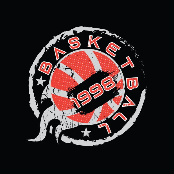 Ilustración Vectorial Del Gráfico Letras Basketball Perfecto Para Diseñar Camisetas — Vector de stock