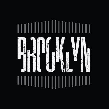 BrooKLYN illüstrasyon tipografisi. Gömlek tasarımı için mükemmel.