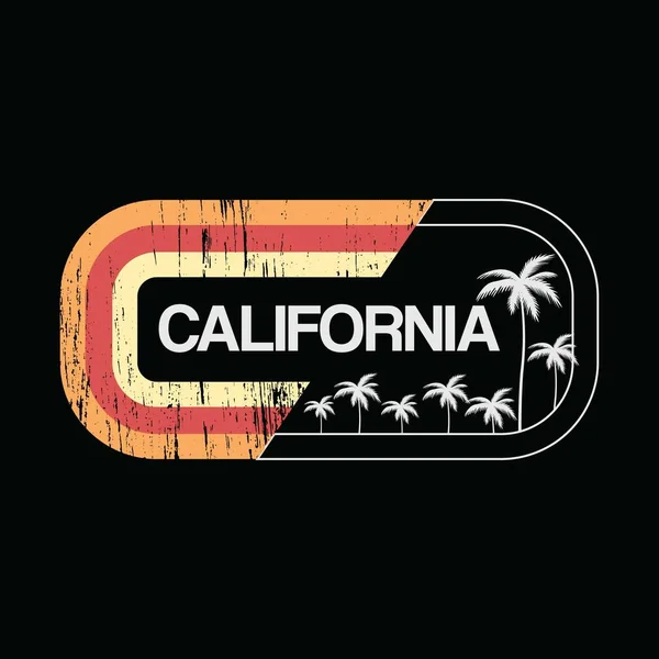 Иллюстрационная Типография California Идеально Подходит Дизайна Футболки — стоковый вектор