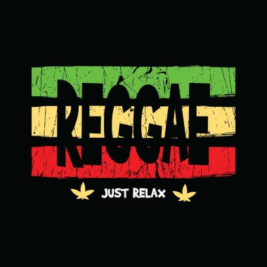 Harf grafiğinin vektör çizimi. Reggae, tişört, gömlek, kapüşon, poster, baskı vs. tasarlamak için mükemmel..