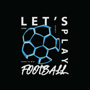 Harf grafiğinin vektör çizimi. Futbol topu, tişört, tişört, kapüşon, poster, baskı vs. tasarlamak için mükemmel..