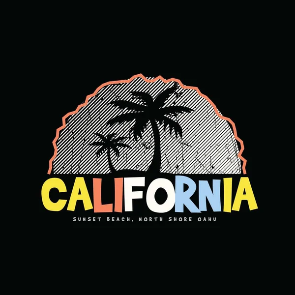 Kalifornien Illustration Typografi Perfekt För Shirt Design — Stock vektor