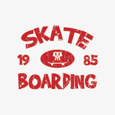 Harf grafiğinin vektör çizimi. SKATEBOARD, tişört, tişört, kapüşon, poster vs. tasarlamak için mükemmel.