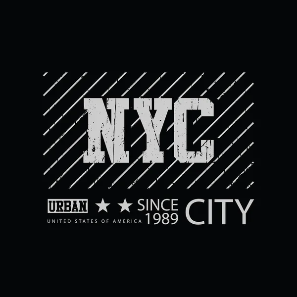 ニューヨークのTシャツとアパレルデザイン — ストックベクタ