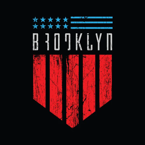 Brooklyn Shirt Und Bekleidungsdesign — Stockvektor