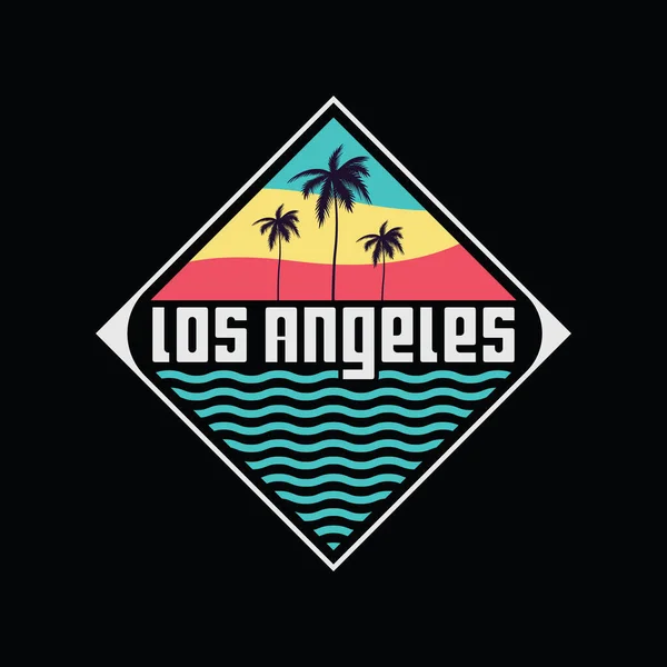 Los Angeles Tipografía Ilustración Vector Camiseta Diseño — Archivo Imágenes Vectoriales