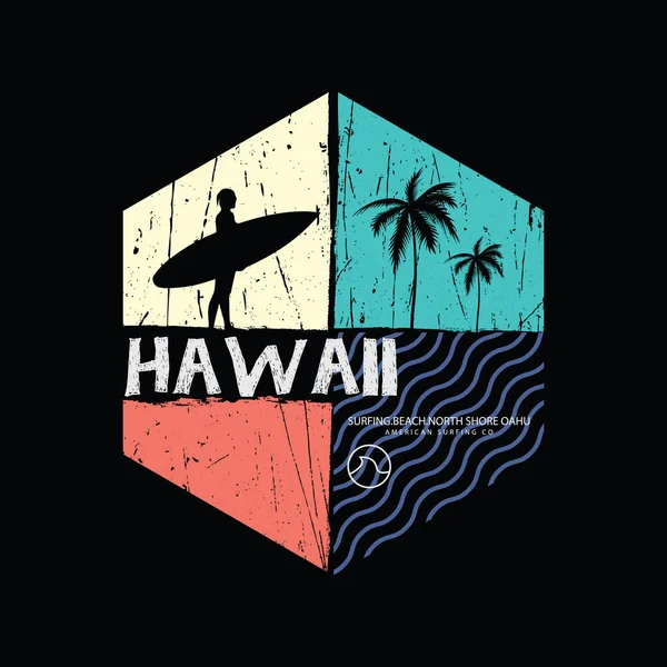 Tipografía Ilustrativa Hawaii Perfecto Para Diseño Camiseta — Archivo Imágenes Vectoriales